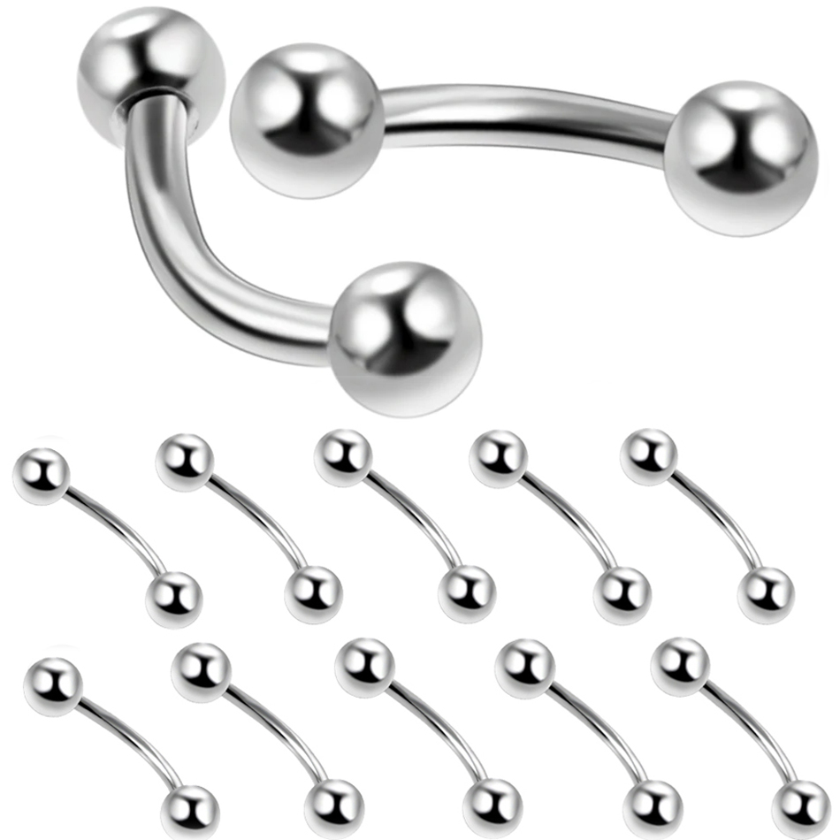 Rook Curved Barbell - 10 шт./лот, стальное кольцо для пирсинга