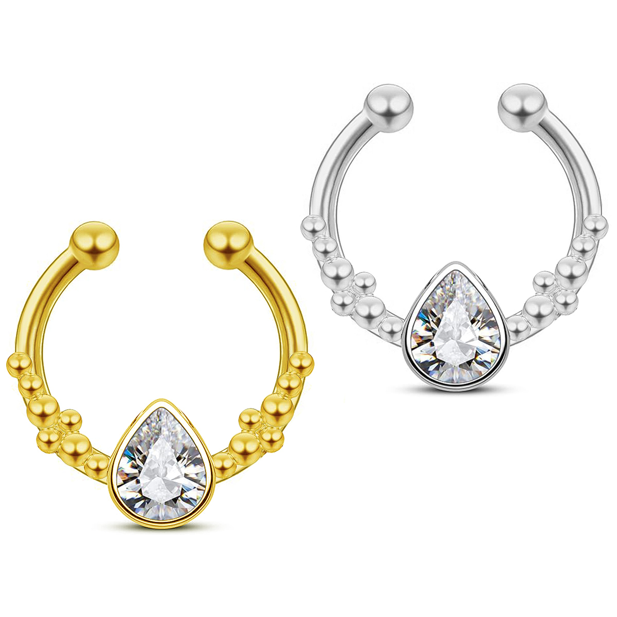 Body Jewelry Septum - Кольцо-кликер для септума из нержавеющей стали