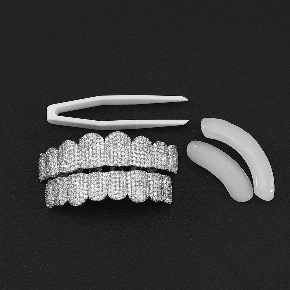 Body Jewelry Art - Серебряные грилзы для зубов с полным