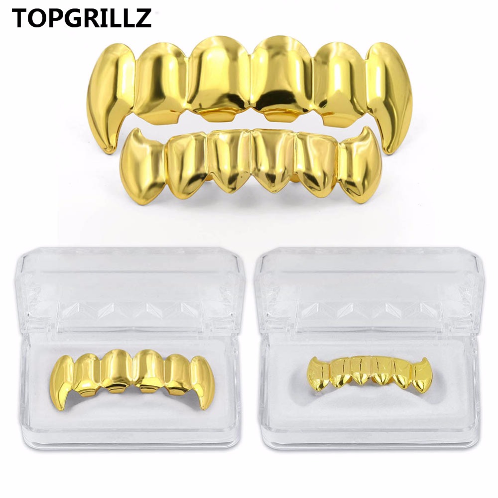 Body Jewelry Real Gold - TOPGRILLZ Позолоченные серебряные наборы грилей для