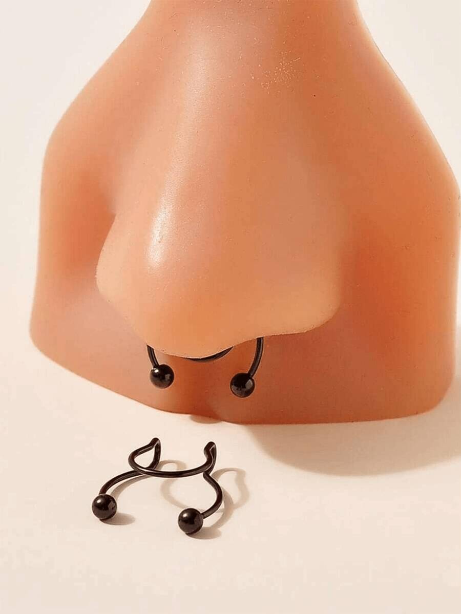 Body Jewelry Septum - 2 шт. металлических украшений для носа