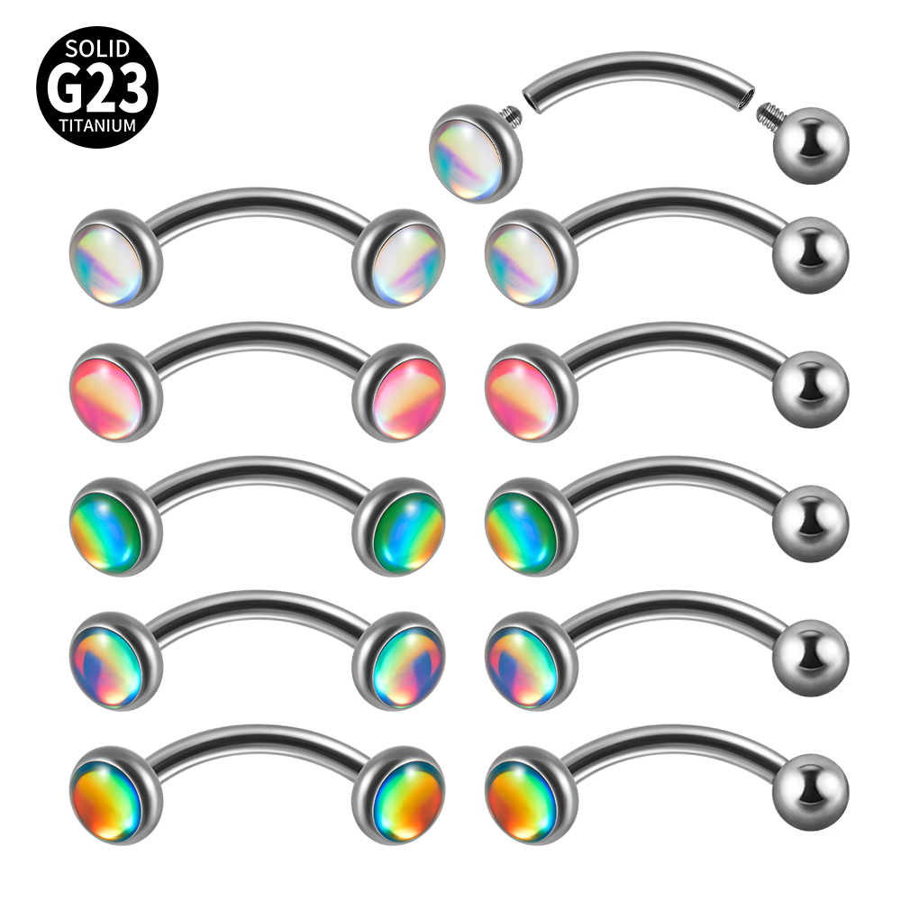 Rook Curved Barbell - Кольцо для бровей G23 из титана,
