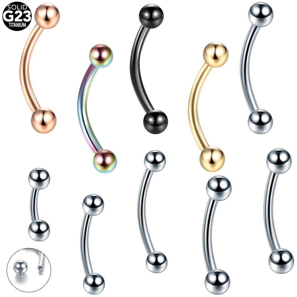 Rook Curved Barbell - 10 шт./лот G23 титановое кольцо для