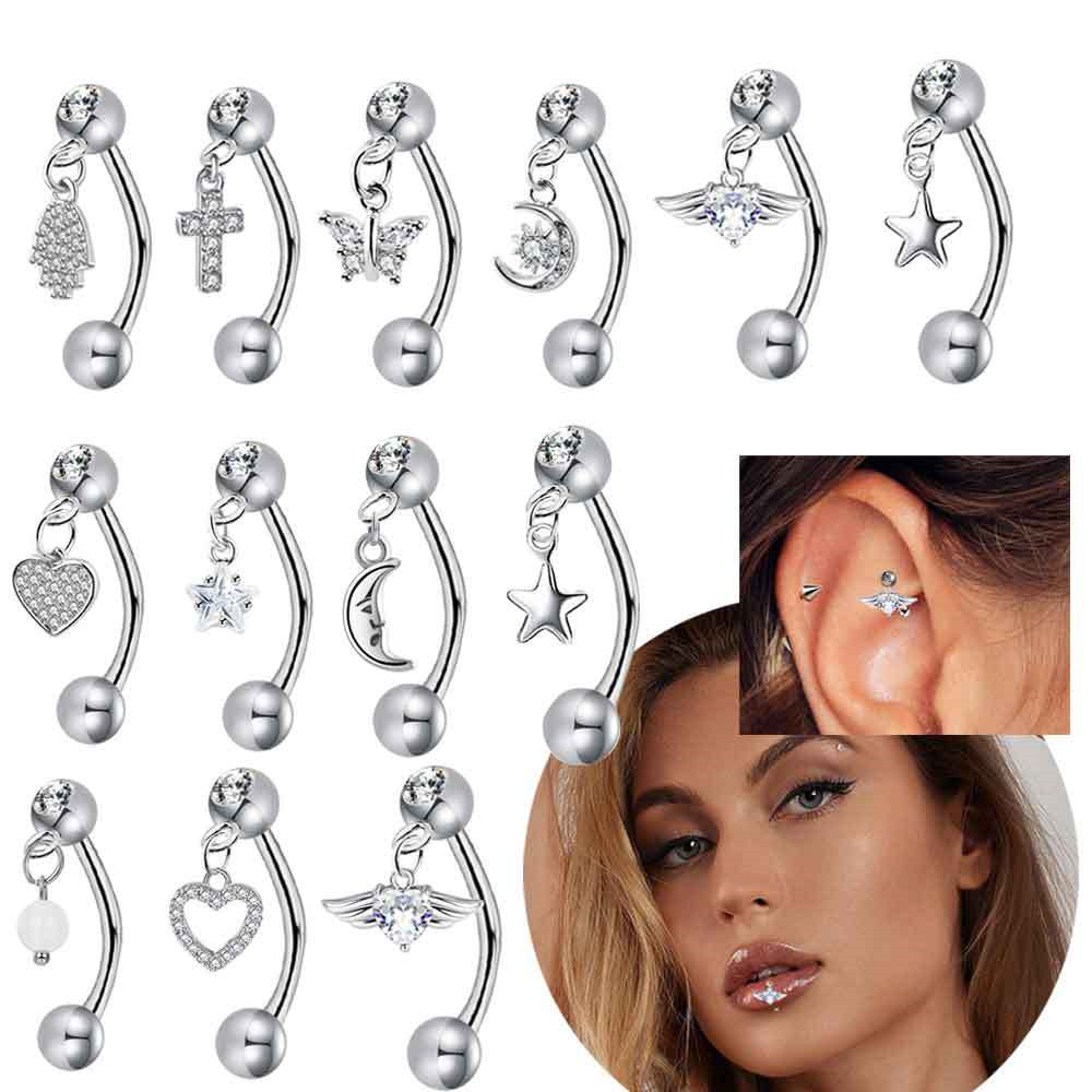 Rook Curved Barbell - 1 шт., висячие ювелирные изделия для