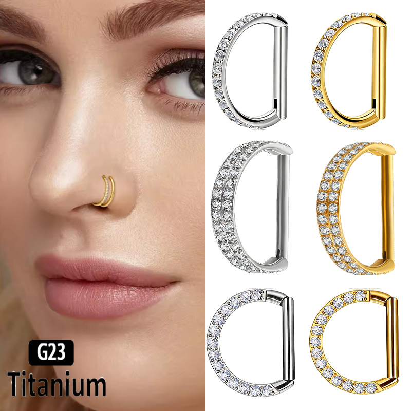 Rook Curved Barbell - Титановые кольца G23 с шарнирным креплением