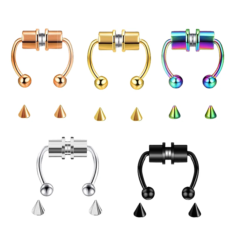 Body Jewelry Septum - Поддельное кольцо для пирсинга в носу,