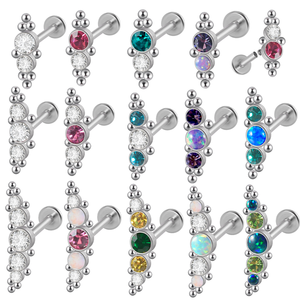 Cluster Stud Ear - Серьги-гвоздики из хирургической стали 316L с