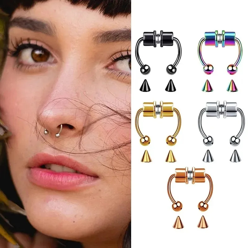 1/2/3 шт. фальшивые магнитные  – обзор и цена Body Jewelry Septum