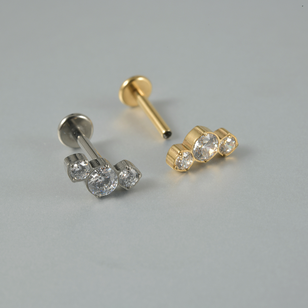 1 шт., циркон G23, однотонные  – обзор и цена Cluster Stud Ear