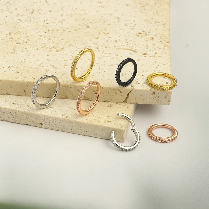 Кольцо для носа 16G с прозрачн – обзор и цена Body Jewelry Septum