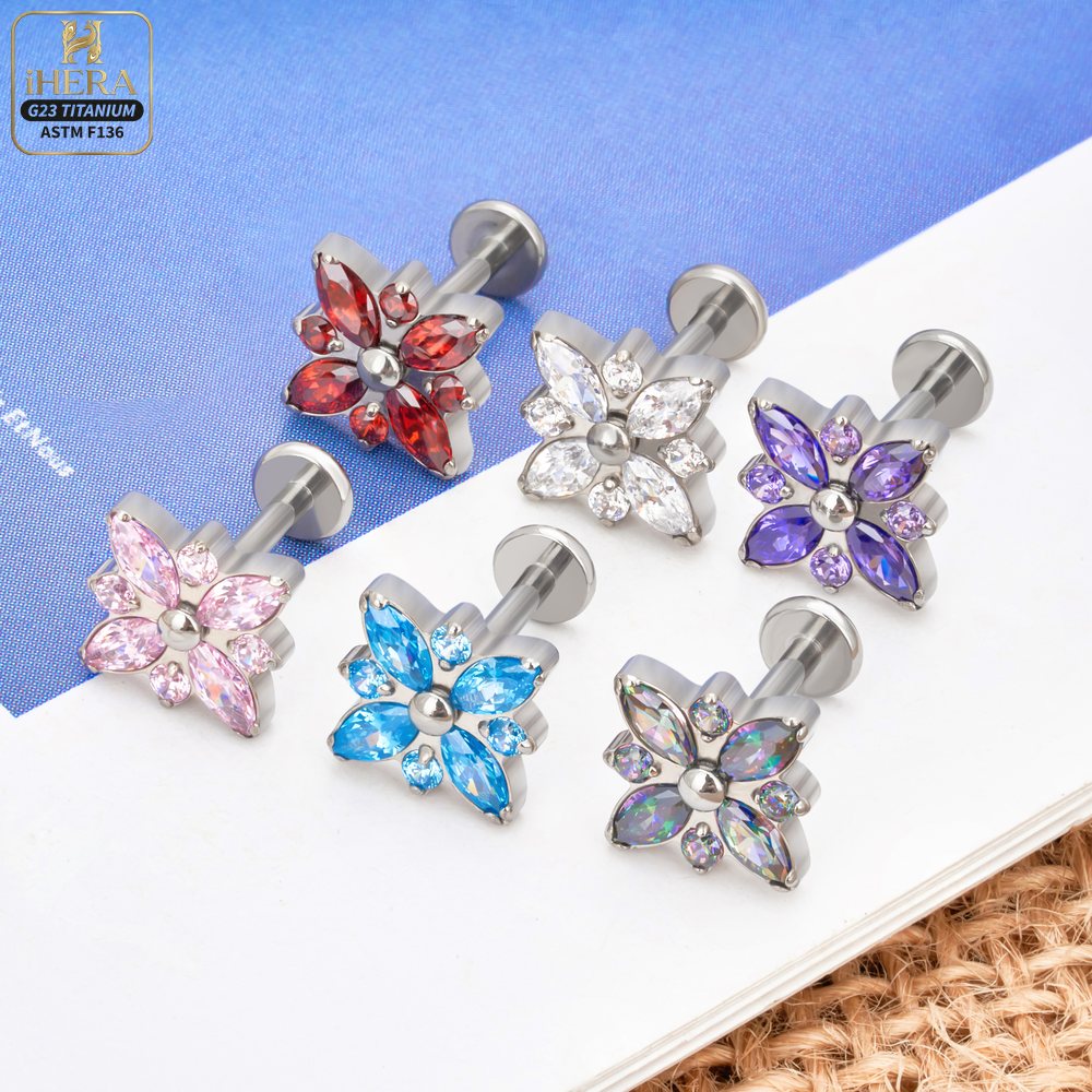 Титан ASTM F136, украшения для – обзор и цена Cluster Stud Ear