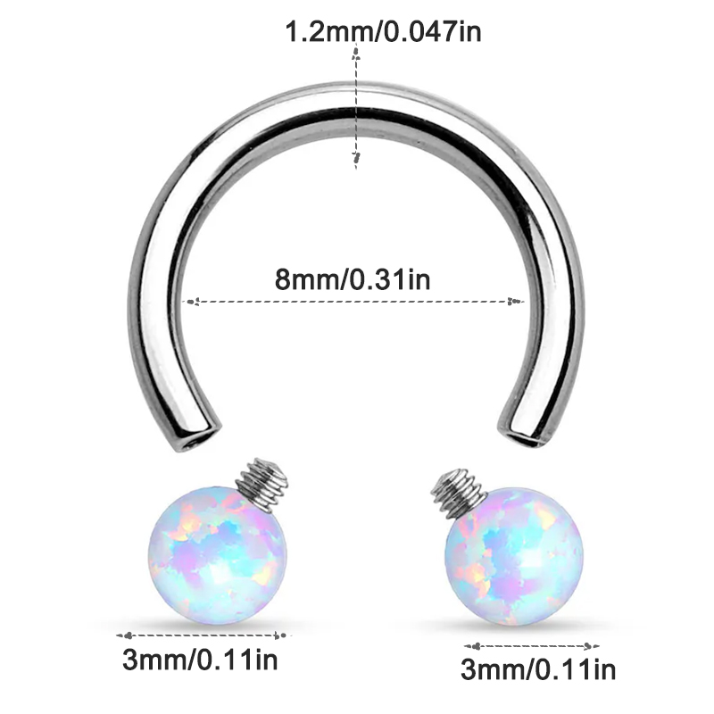 Кольцо в форме подковы из хиру – обзор и цена Rook Curved Barbell