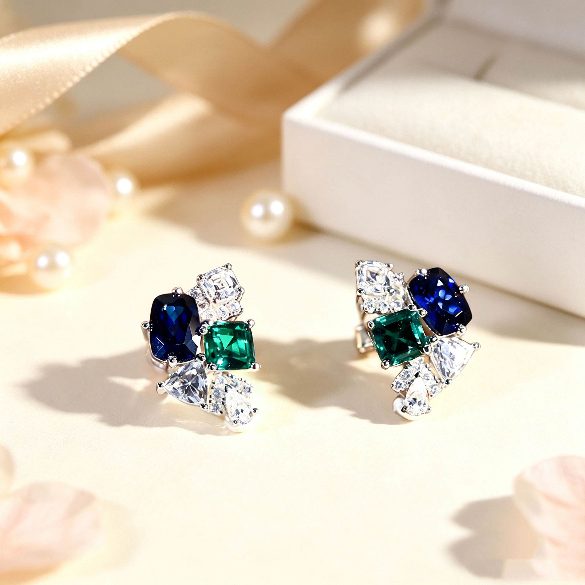 Серьги-гвоздики из стерлингово – обзор и цена Cluster Stud Ear