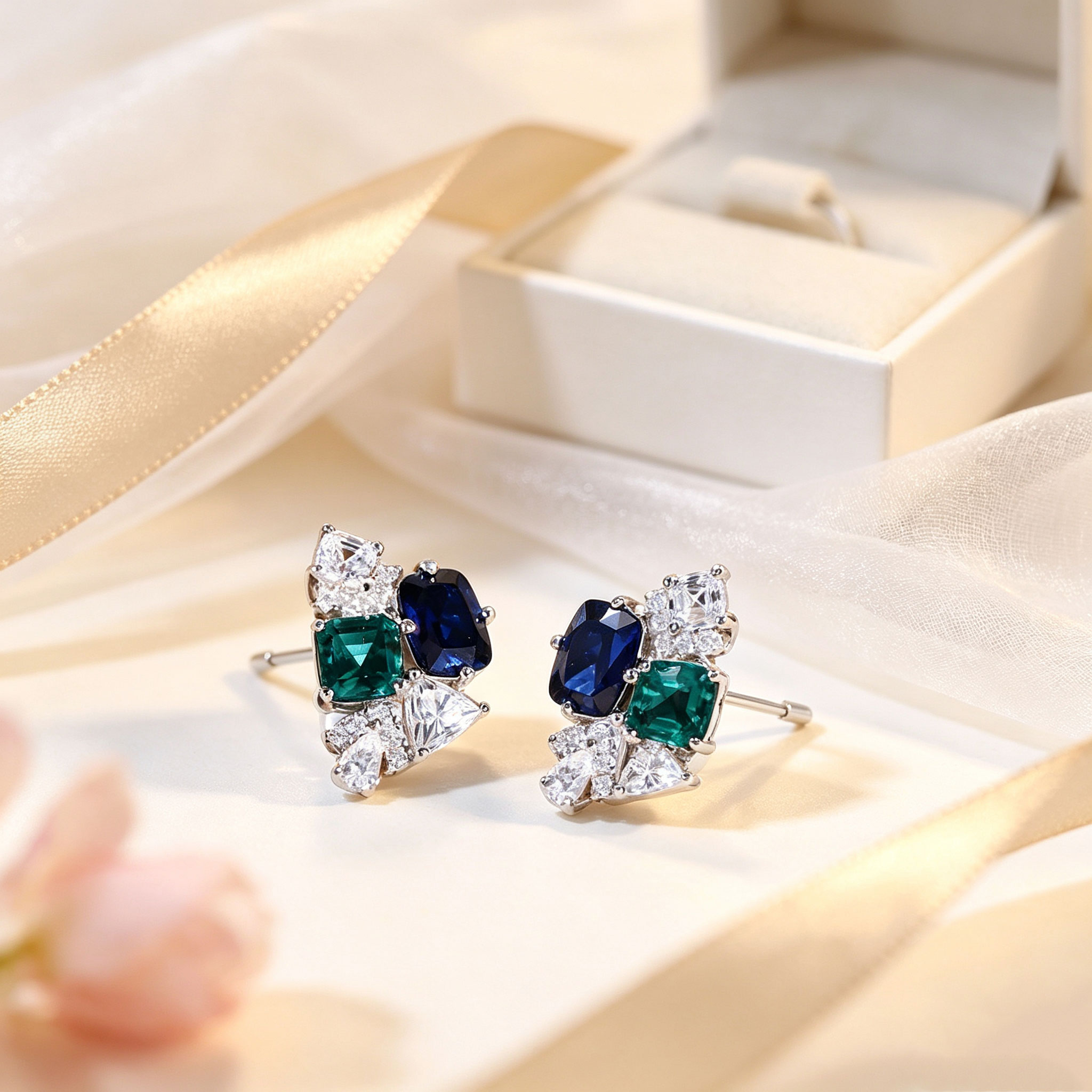 Серьги-гвоздики из стерлингово – обзор и цена Cluster Stud Ear