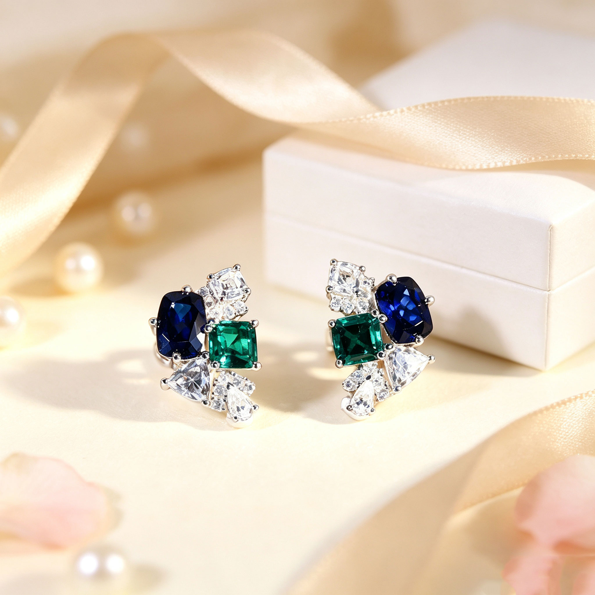 Серьги-гвоздики из стерлингово – обзор и цена Cluster Stud Ear