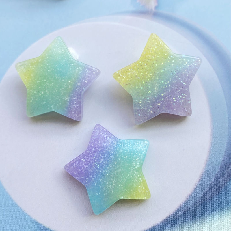10 шт. Kawaii милые разноцветн – обзор и цена Star Flat Back