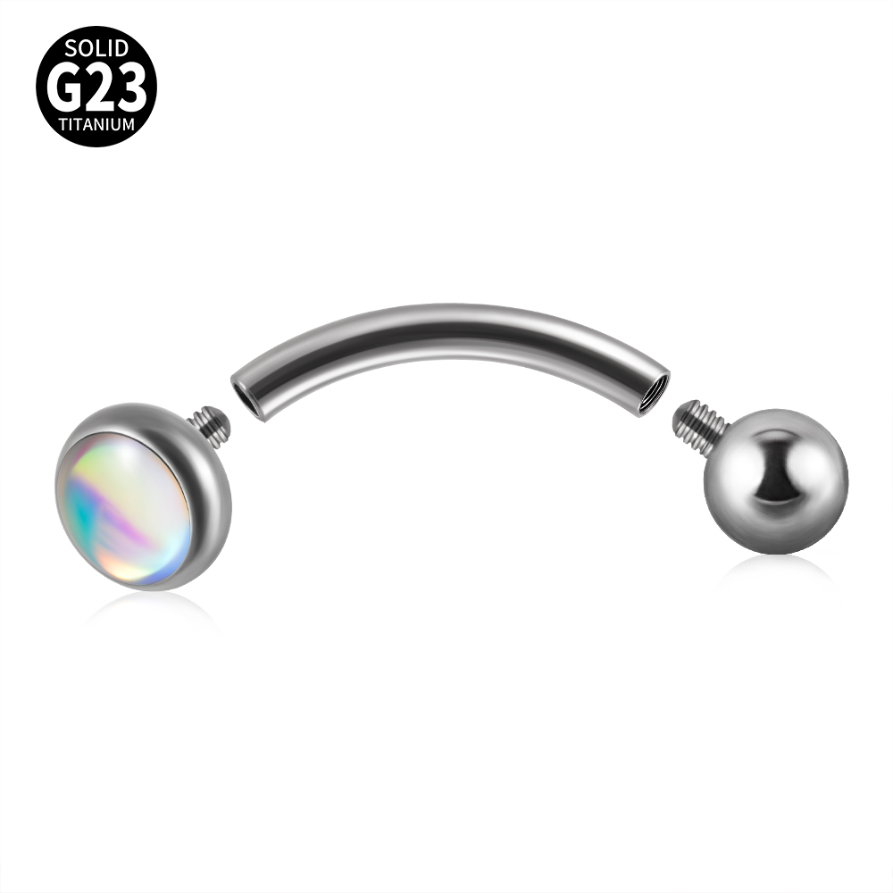 Кольцо для бровей G23 из титан – обзор и цена Rook Curved Barbell