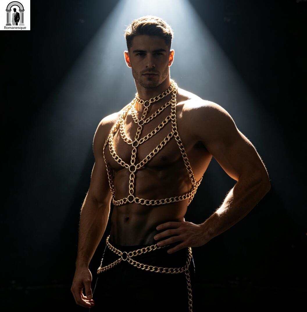 Мужской серебряный толстый цеп – обзор и цена Body Jewelry Vest
