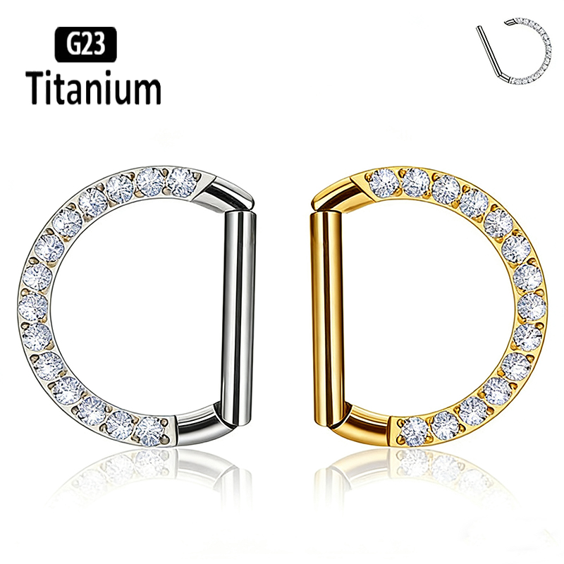 Титановые кольца G23 с шарнирн – обзор и цена Rook Curved Barbell
