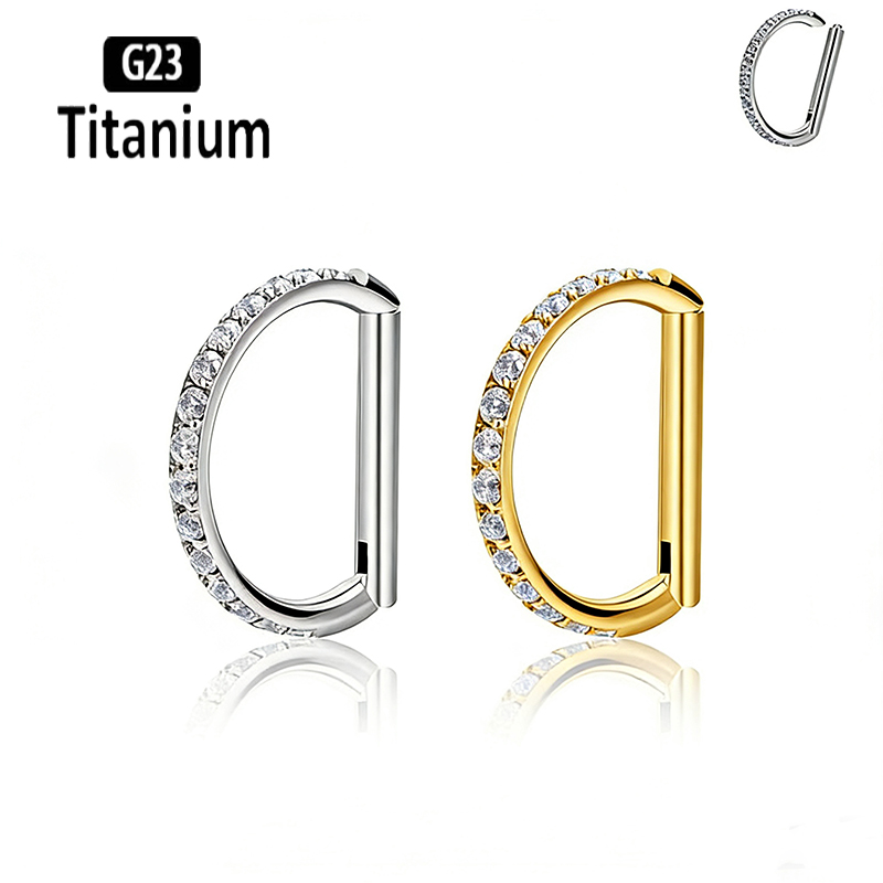 Титановые кольца G23 с шарнирн – обзор и цена Rook Curved Barbell