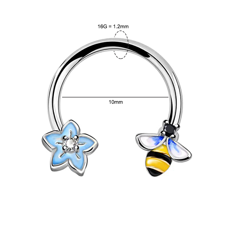 Кольцо для пирсинга 16G из хир – обзор и цена Body Jewelry Septum