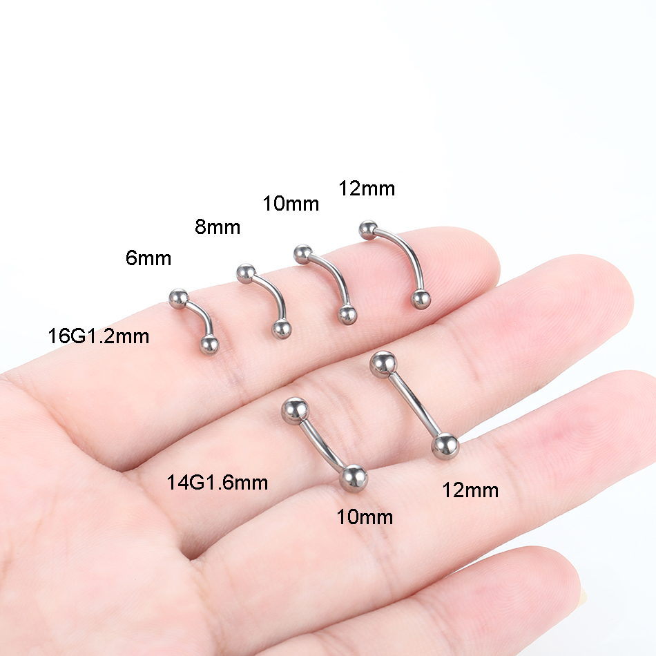 1 шт., титановый пирсинг, изог – обзор и цена Rook Curved Barbell