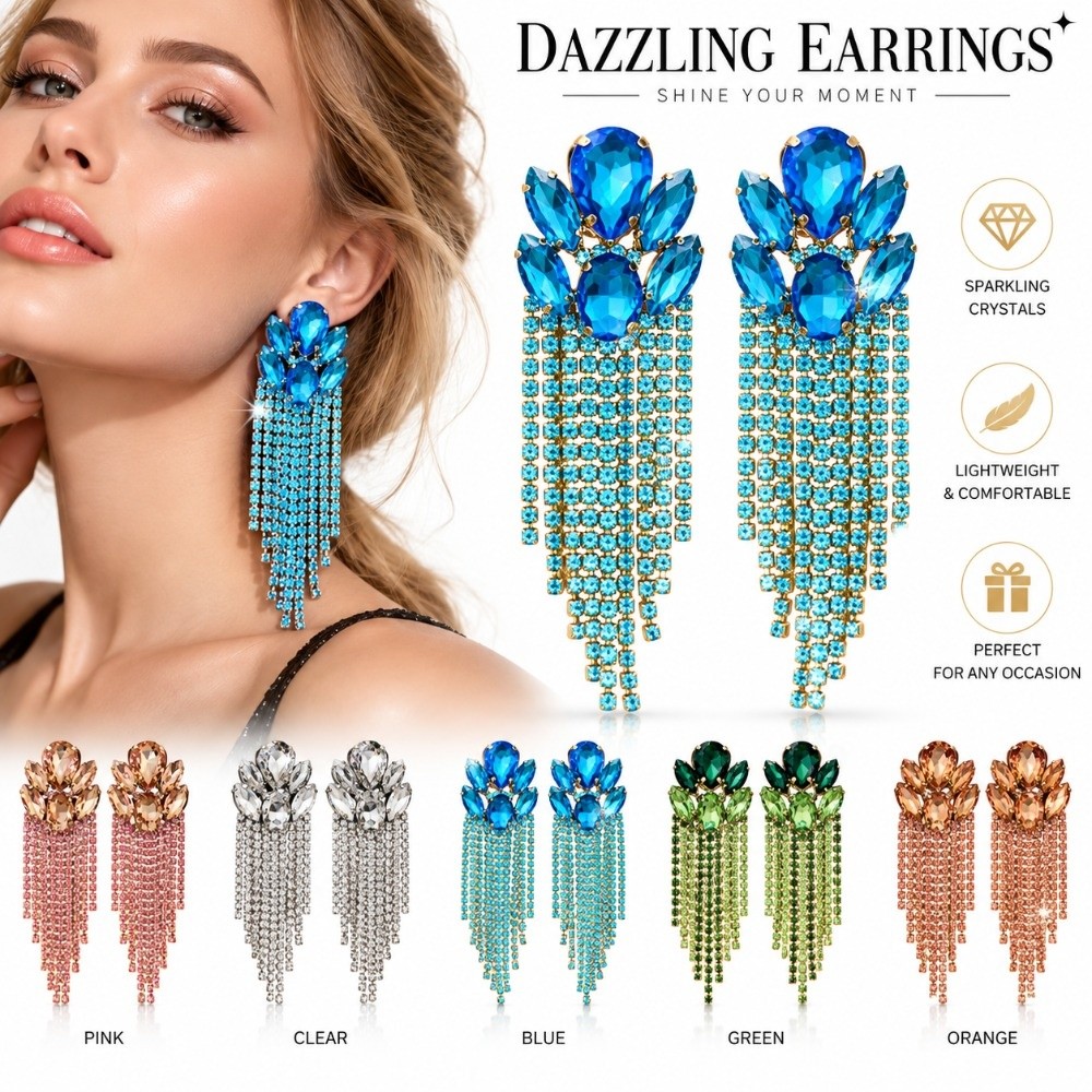 Эффектные серьги с кисточками  – обзор и цена Cluster Stud Ear