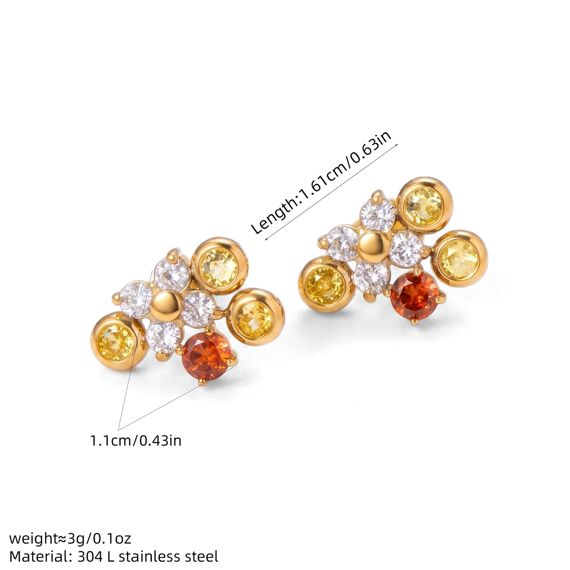 Серьги-гвоздики из нержавеющей – обзор и цена Cluster Stud Ear