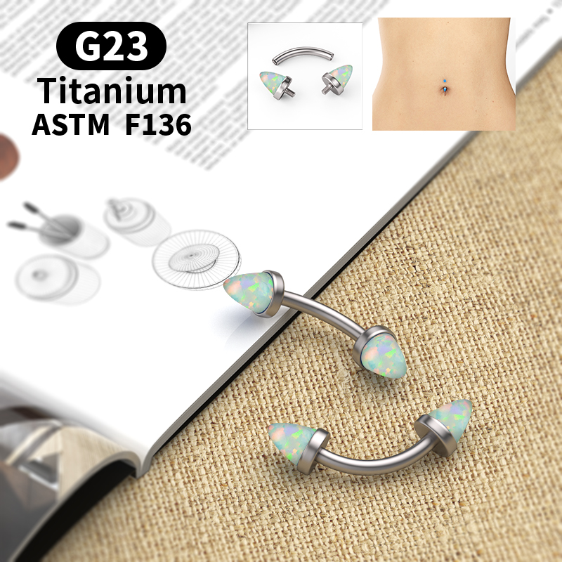 Изысканные титановые кольца дл – обзор и цена Rook Curved Barbell
