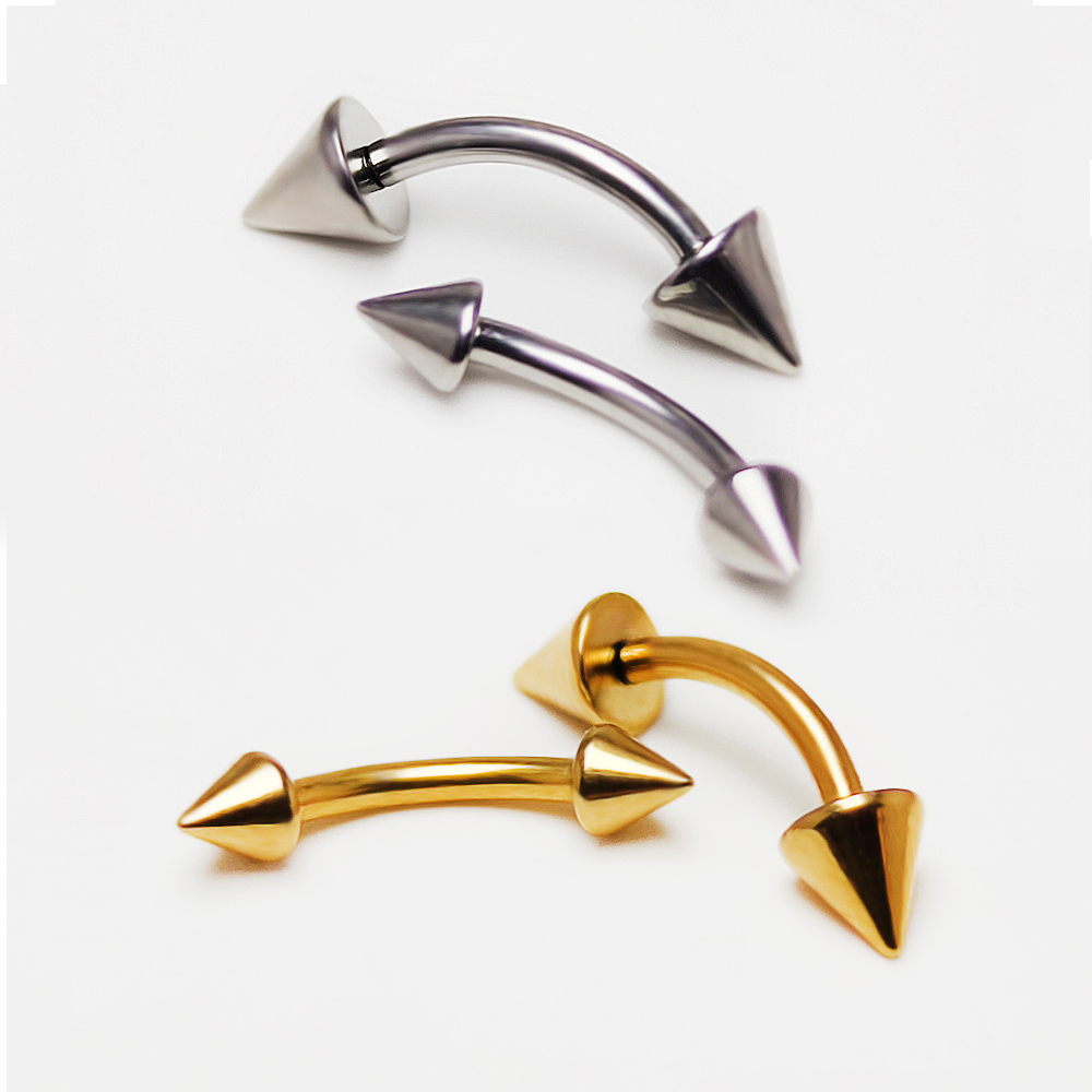 F136 Титановый пирсинг 3-5 мм  – обзор и цена Rook Curved Barbell