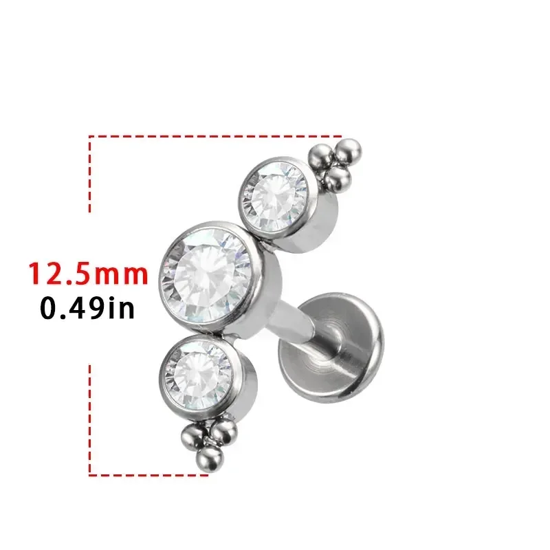 ASTM F136 Титановый пирсинг 16 – обзор и цена Cluster Stud Ear