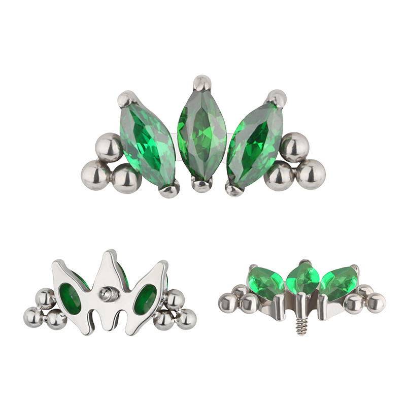 Титановые серьги PIERC 3 CZ Ma – обзор и цена Cluster Stud Ear