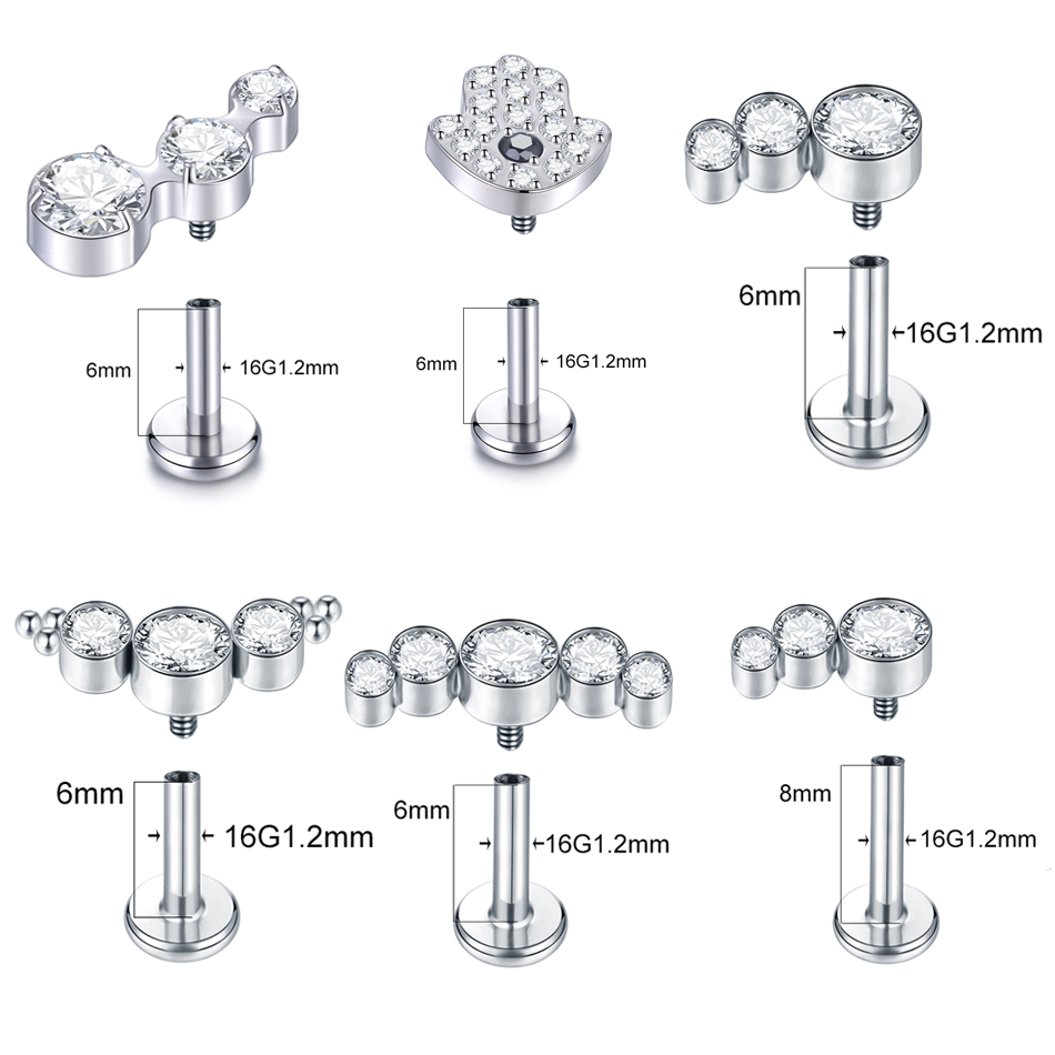 Серьга-гвоздик из титана G23 с – обзор и цена Cluster Stud Ear